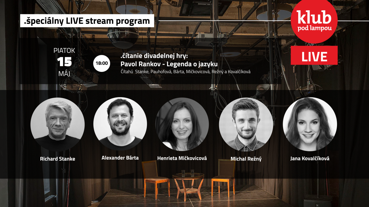 LIVE stream - Čítajú herci: Pavol Rankov - Legenda o jazyku