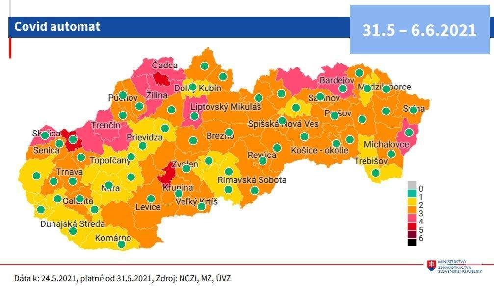 Oddnes platí nové rozdelenie okresov, väčšina je v oranžovej fáze. Čo to znamená?