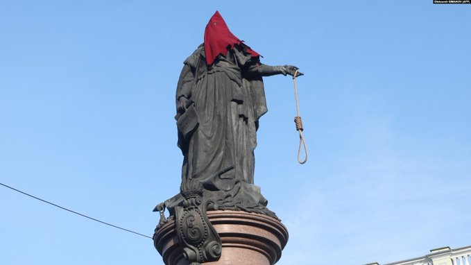 Úrady v Odese chystajú demontáž pamätníka ruskej cárovnej Kataríny II.