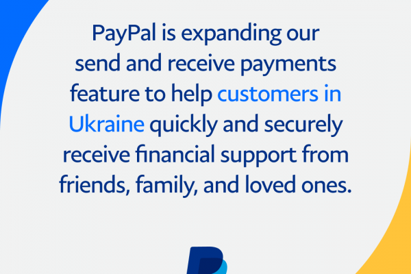 PayPal umožnil používateľom posielať peniaze Ukrajincom
