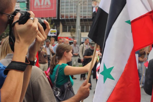 Sýrčania protestovali v uliciach Bratislavy