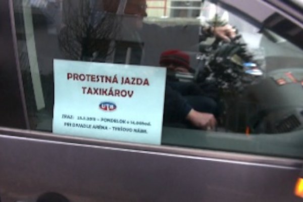 Taxikári tiahli Bratislavou