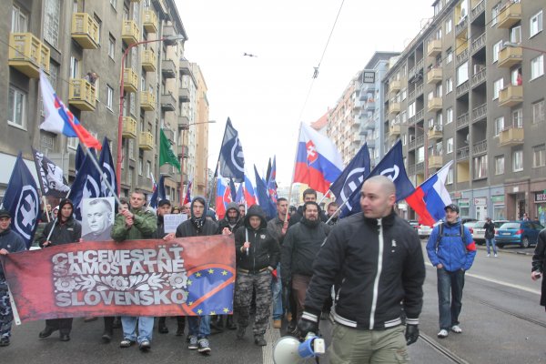 Blokáda neonacistov, ktorú zablokovala polícia