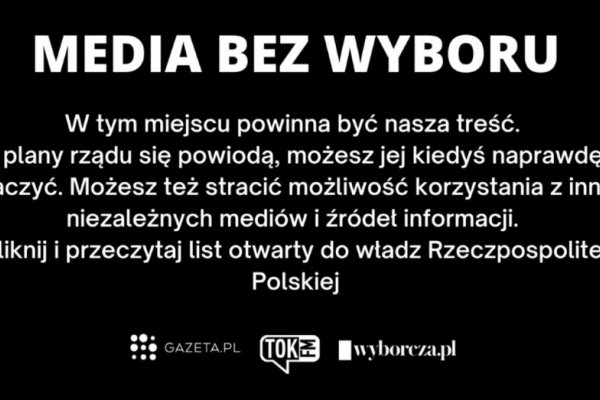 Poľské médiá sa vypli, protestujú proti novej dani. Je ohrozená nezávislosť, tvrdia